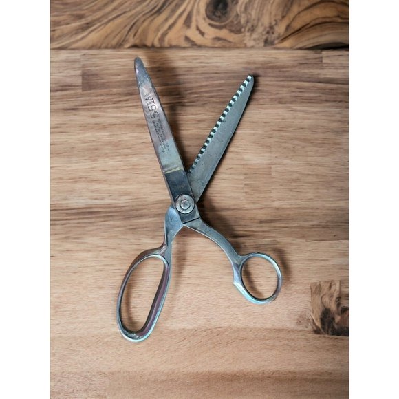 Wiss Metal Pinking Shears/Scissors - USA (NJ), Vintage, Working - Picture 1 of 8